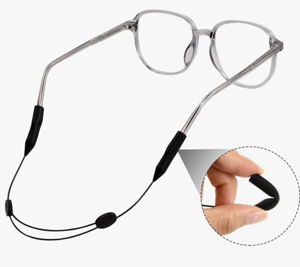 [966] Cinta ajustable para sostener gafas color negro